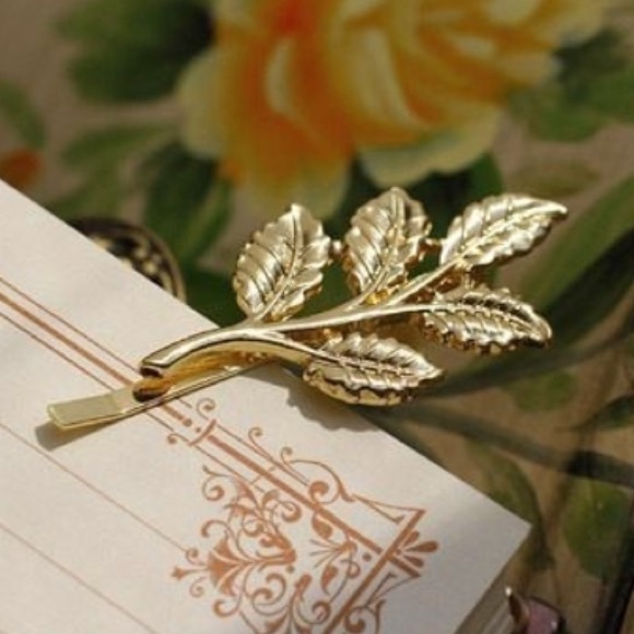 NEW 2 Piece Gold Leaf Hair Pin Set - Picture 4 of 5